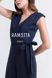 (Made to Order) Araya Jumpsuit Navy Blue (จัดส่งภายใน 10-14 วัน)