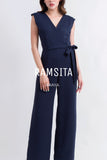 (Made to Order) Araya Jumpsuit Navy Blue (จัดส่งภายใน 10-14 วัน)
