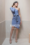 (Made to Order) Juviana Dress Blue (จัดส่งภายใน 3 สัปดาห์)