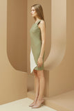 (Made to Order) Sophia Dress Olive/Cream ( จัดส่งภายในประมาณ 10-14 วัน)