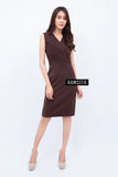 (Made to order) Ramsita Precika Dress Brown (จัดส่งภายในประมาณ 10-15 วัน)