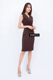 (Made to order) Ramsita Precika Dress Brown (จัดส่งภายในประมาณ 10-15 วัน)