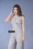 (Made to Order) Precika Jumpsuit Light Grey (จัดส่งภายใน 10-14 วัน)