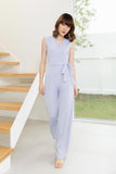 (Made to Order) Araya Jumpsuit เทาอมฟ้า (จัดส่งภายใน 10-14 วัน)