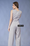 (Made to Order) Precika Jumpsuit Light Grey (จัดส่งภายใน 10-14 วัน)