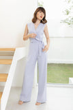 (Made to Order) Araya Jumpsuit เทาอมฟ้า (จัดส่งภายใน 10-14 วัน)